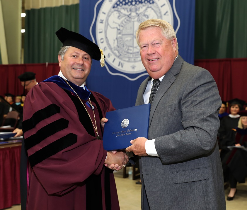 Pace receives honorary degree at MSU-West Plains commencementOzark