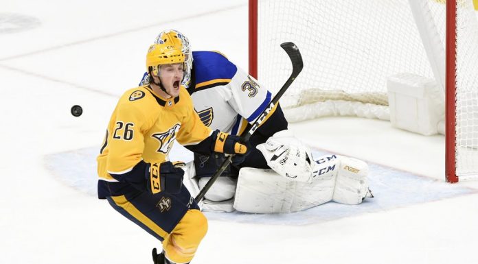 Carr scores in shootout, leads Predators past Blues 3-2