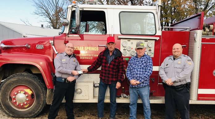 Clear Springs Fire Department donates to Texas County Shop With a Hero