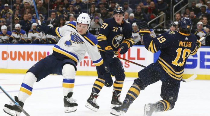 Eichel scores twice, Sabres top Blues 5-2