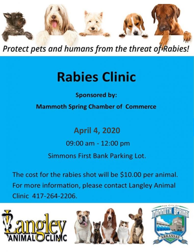 Mammoth Spring rabies clinic set Ozark Radio News