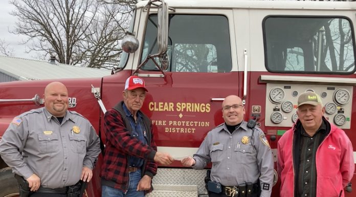 Clear Springs Fire Department donates to Texas County Shop with a Hero