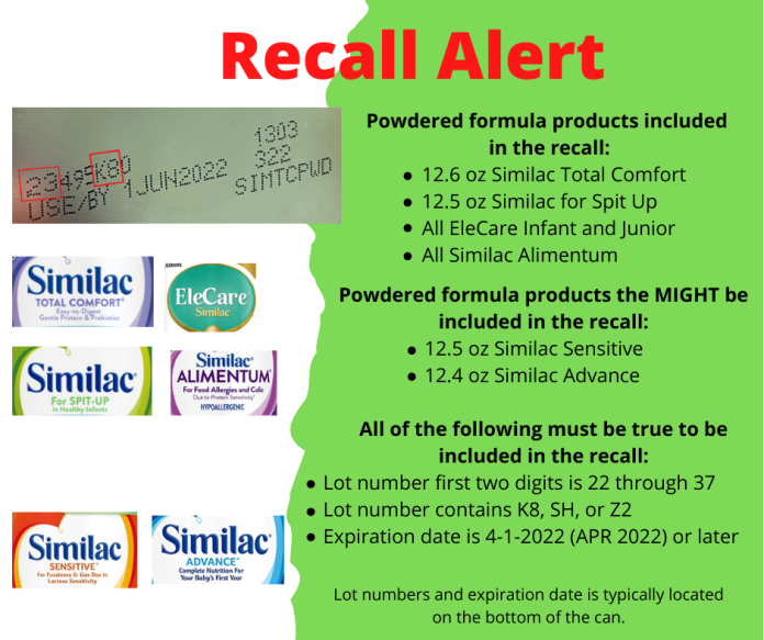 Baby Formula Recall for Specific Similac, Alimentum, & EleCare Formulas Ozark Radio News