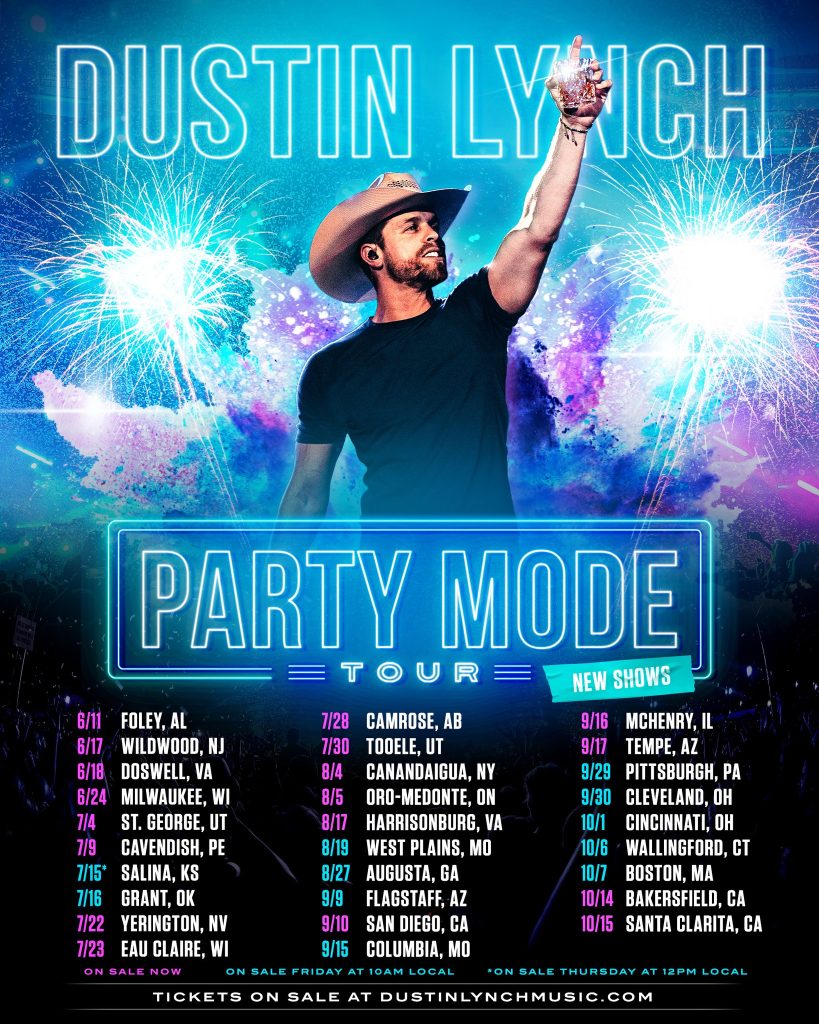 Dustin Lynch Party Mode Tour This Friday Night in West Plains Ozark