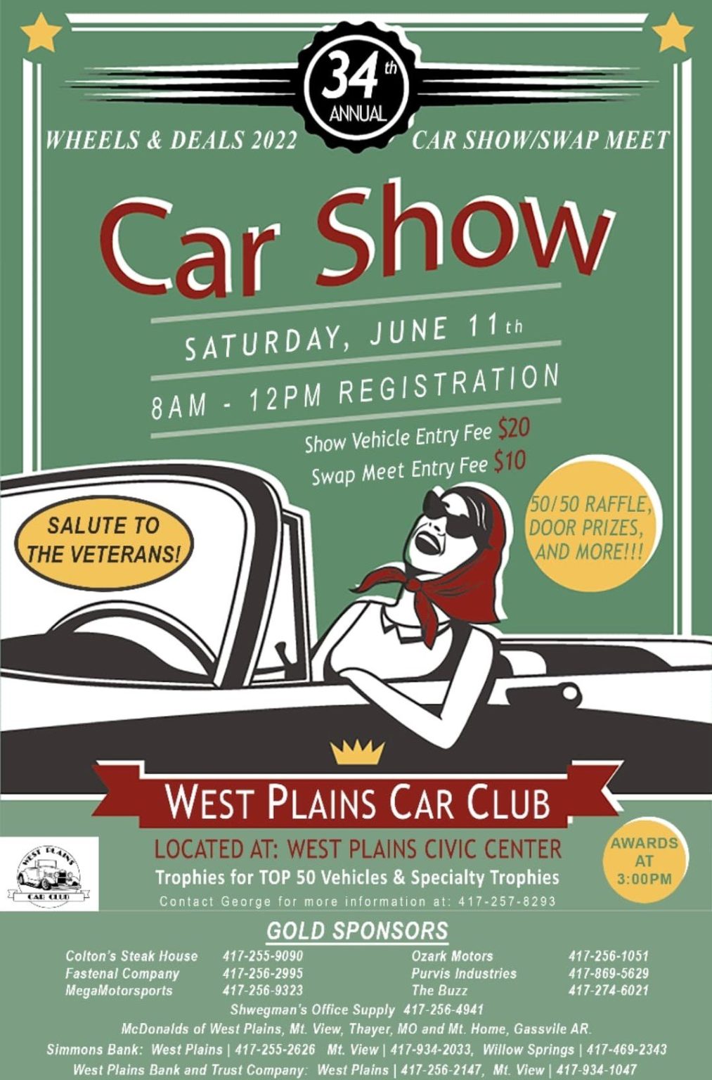 34th Annual Wheels & Deals Car Show/Swap Meet This Saturday At The West