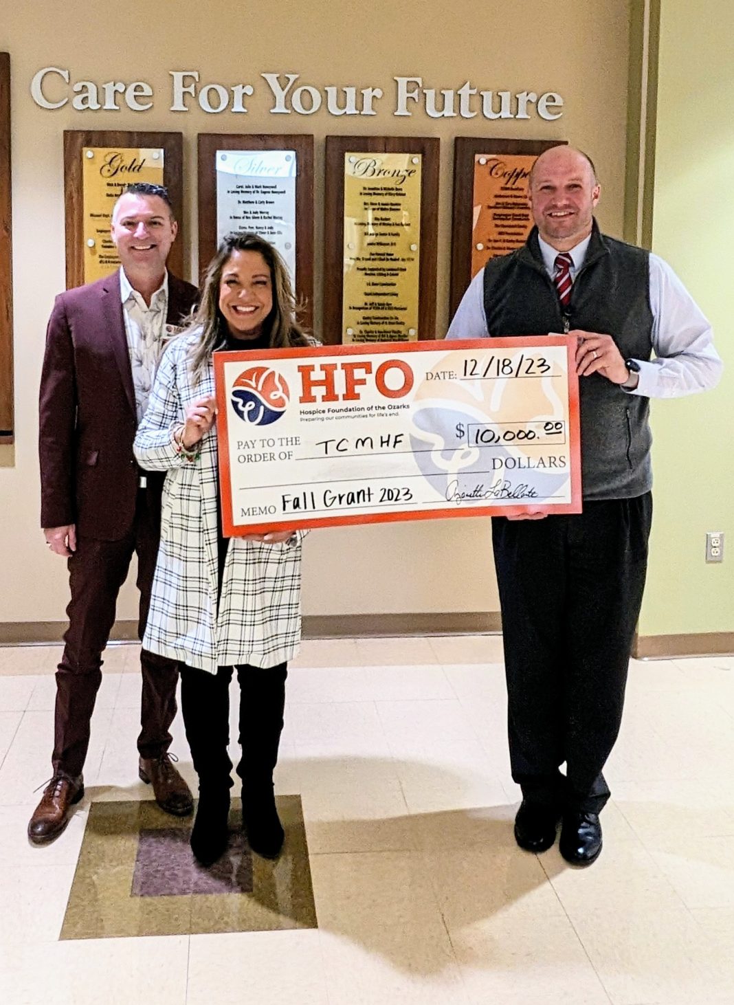 TCMH Hospice of Care Receives General Support Grant Ozark Radio News