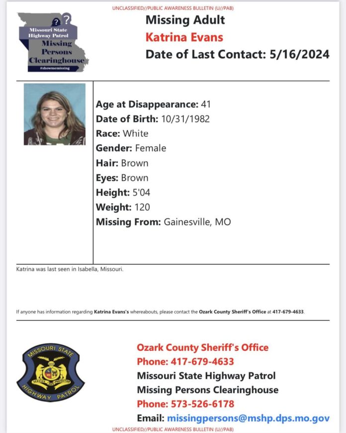 Female Who Has Been Missing From Ozark County Since May Found Safe 