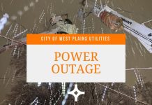 City of West Plains Reporting a Power Outage Tuesday Morning