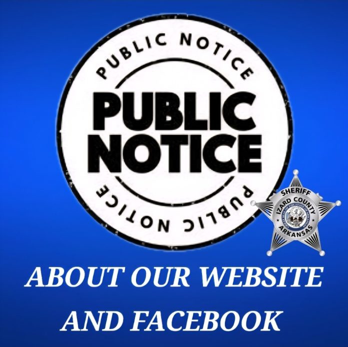 Izard County Sheriff Facebook update