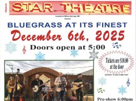 Christmas and Bluegrass Show Planned in Willow Springs December 6th