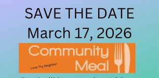 Mountain View Community Betterment Community Meal Tuesday March 17th